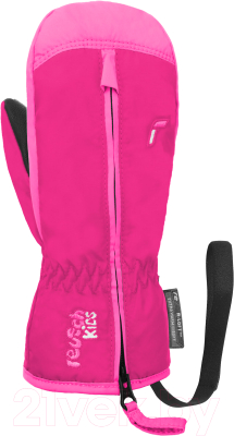 Варежки лыжные Reusch Ben / 6285408-3329 (р-р 2, Mitten Fuchsia Purple/Knockout Pink)