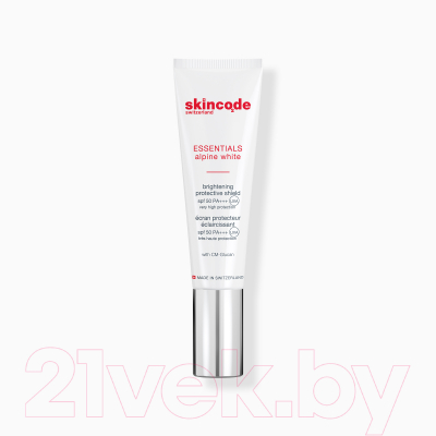 Изображение товара Крем для лица Skincode Essentials Alpine White Brightening Protective Shield SPF50 (30мл)
