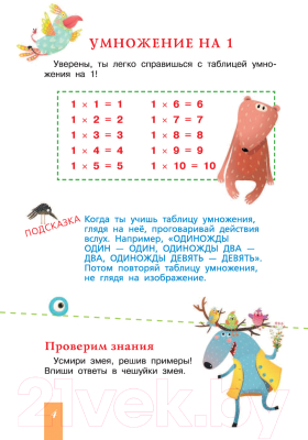 Учебное пособие АСТ Таблица умножения с подсказками