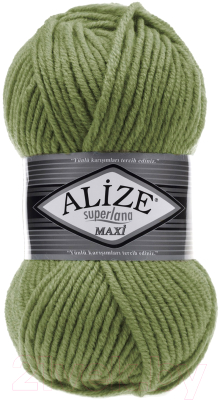 Изображение товара Пряжа для вязания Alize Superlana Maxi 25% шерсть, 75% акрил / 620 (100м, хаки)