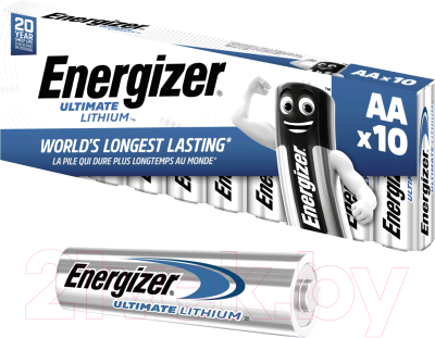 Изображение товара Комплект батареек Energizer L91 Industrial AA/FR6 Lithium (10шт)
