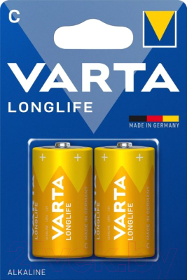 Комплект батареек Varta Longlife C/LR14 (2шт)