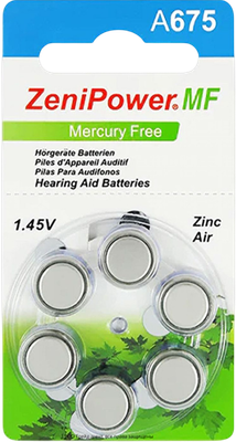 

Комплект батареек, 675 PR44 для слуховых аппаратов