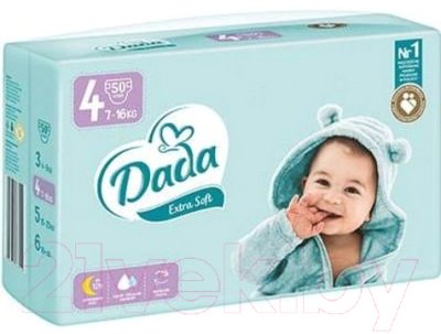 Подгузники детские Dada Extra Soft Maxi 4 (50шт)