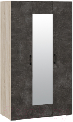 Шкаф ТриЯ Нео 4-х дверный с зеркалом (дуб сонома светлый/ателье темный/ателье темный/ателье темный)