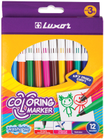 Фломастеры Luxor Coloring / 6101/12 BOX (12цв) - 