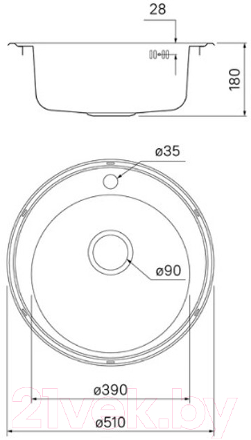 Мойка кухонная IDDIS Basic BAS51P0i77