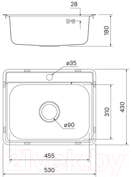 Мойка кухонная IDDIS Basic BAS53P0i77