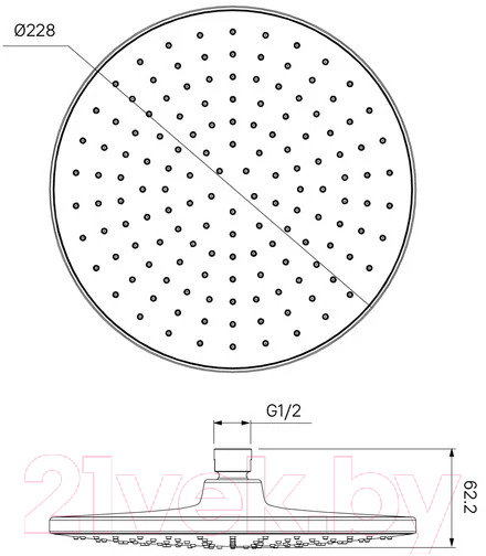 Лейка верхнего душа IDDIS Optima Home OPH22CRi64