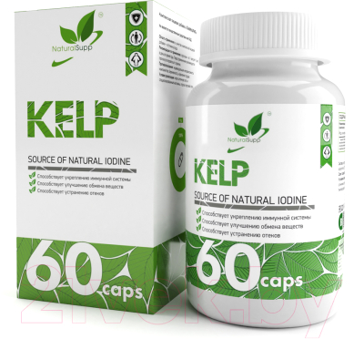 Пищевая добавка NaturalSupp Ламинария (Kelp) 325мг (60капсул)