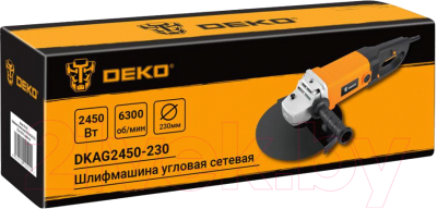 Угловая шлифовальная машина Deko DKAG2450-230 / 063-4328