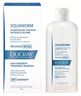 Шампунь для волос Ducray Скванорм против сухой перхоти с длительным эффектом (200мл)