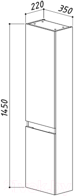 Шкаф для ванной Belux Сидней ПН35 (31, бетон Чикаго/светло-серый)