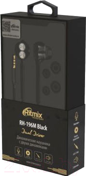 Наушники-гарнитура Ritmix RH-196M (черный)