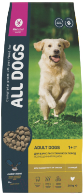 Сухой корм для собак All Dogs Полнорационный для взрослых собак (20кг)