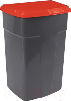Контейнер для мусора Алеана 122062 (темно-серый/красный)