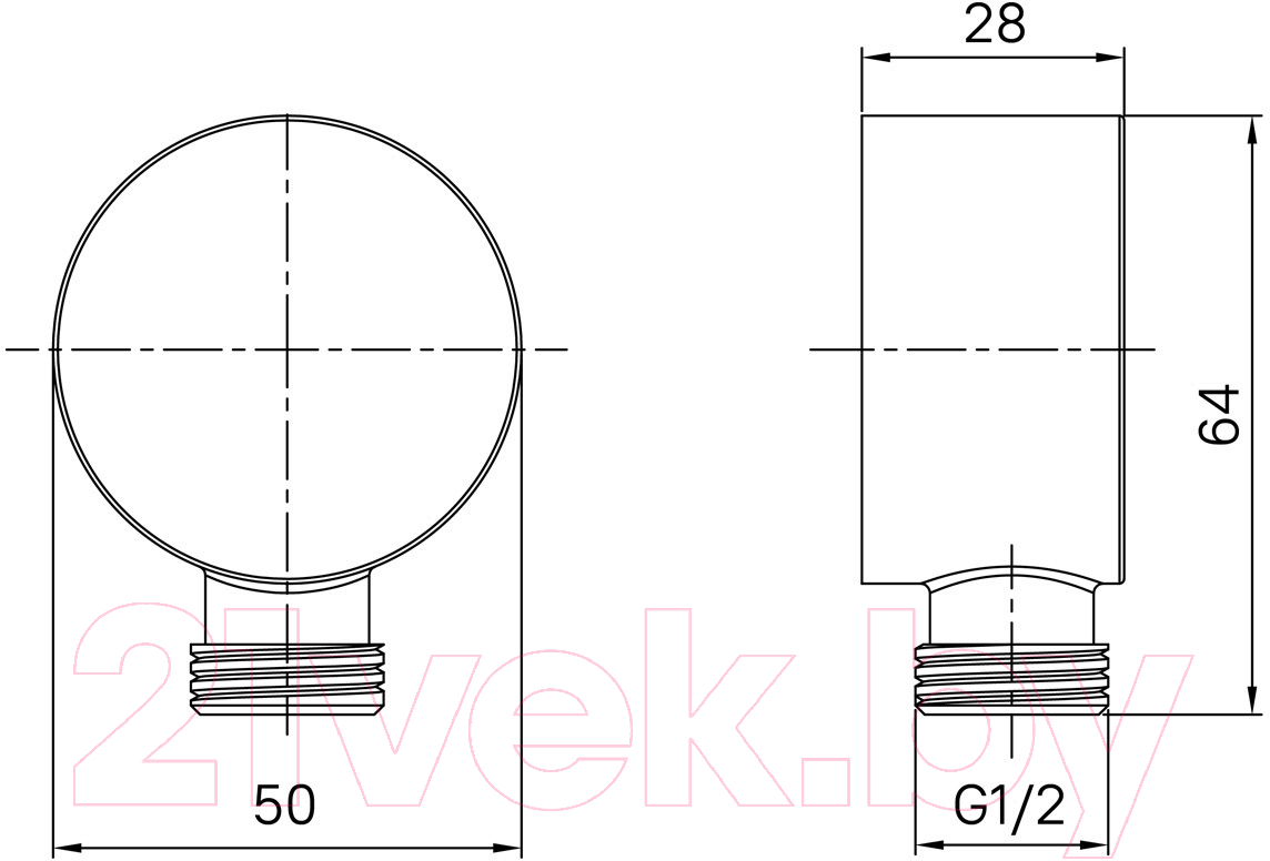 Подключение для душевого шланга IDDIS Ray 004BL00i62