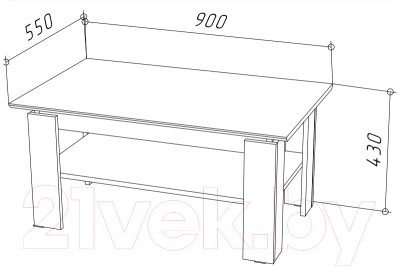 Журнальный столик НК Мебель Stern 900 / 72676486 (белый)