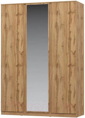 Шкаф НК Мебель Stern 3-х дверный с зеркалом / 72676506 (дуб вотан)