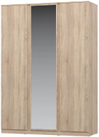 Шкаф НК Мебель Stern 3-х дверный с зеркалом / 72676505 (дуб сонома) - 