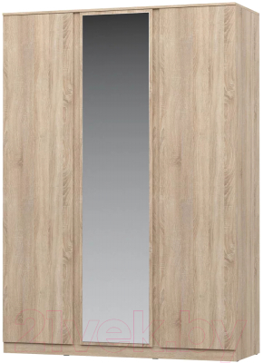 Шкаф НК Мебель Stern 3-х дверный с зеркалом / 72676505 (дуб сонома)
