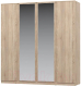 Шкаф НК Мебель Stern 4-х дверный с зеркалом / 72676508 (дуб сонома) - 