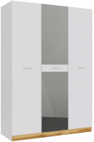 Шкаф НК Мебель Fresco 3-х дверный с зеркалом / 72516690 (белый/дуб вотан) - 