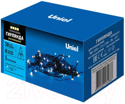 Изображение товара Светодиодная гирлянда Uniel ULD-S0500-050/DGA / UL-00007304