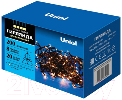 Изображение товара Светодиодная гирлянда Uniel ULD-S2000-200/DGA / UL-00007308