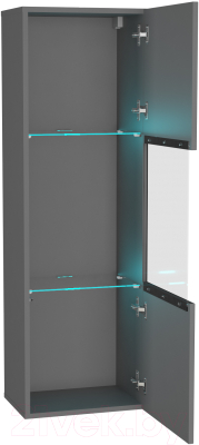 Шкаф навесной НК Мебель Point тип-22 / 71775201 (серый графит)