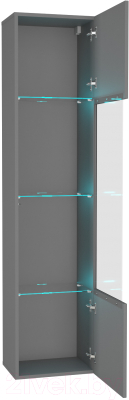 Шкаф навесной НК Мебель Point тип-42 / 71775206 (серый графит)