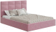 Каркас кровати НК Мебель Соната 90x200 / 72306385 (велюр розовый/Happy 315) - 
