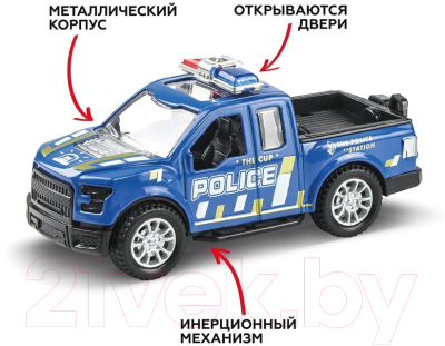Автомобиль игрушечный Пламенный мотор Полиция / 870813