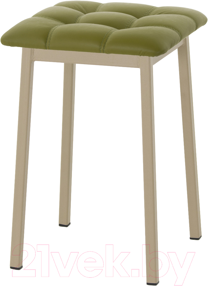 Табурет AMC Comfort 7К10.11 (кожзам оливковый/капучино)