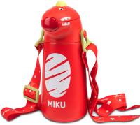 Термос для напитков Miku Динозаврик / TH-KD-400R (400мл, красный) - 