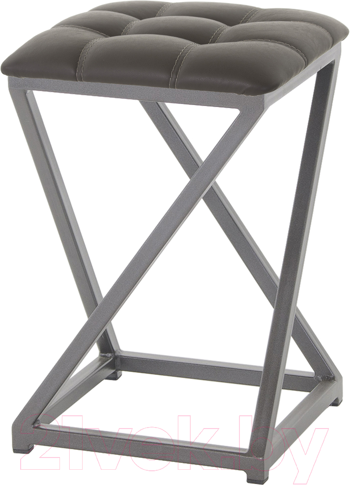 Табурет AMC Comfort 8К4.8 (кожзам серо-коричневый/графит)