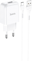 Зарядное устройство сетевое Hoco N2 USB + кабель Type-C / 28876 (белый) - 