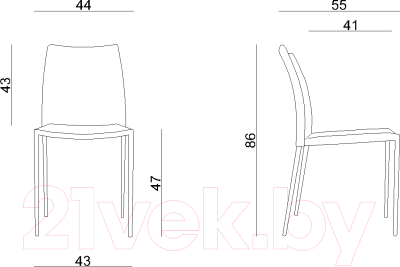 Стул Unique Design Grey (PVC)