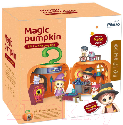 Кукольный домик Pituso Magic Pumpkin с куколками / HW22004974