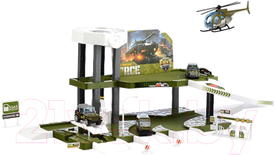 Паркинг игрушечный Феникс Тойз Военная часть 2-х уровневая / 1000668