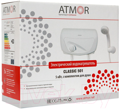 Проточный водонагреватель Atmor Classic 501 5 KW Shower (3520180)