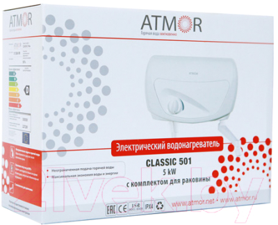 Проточный водонагреватель Atmor Classic 501 5 KW TAP (3520181)