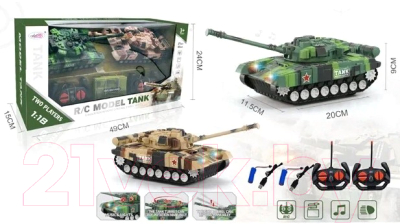 Набор радиоуправляемых игрушек Феникс Тойз Model Tank / 1000863 (2шт)