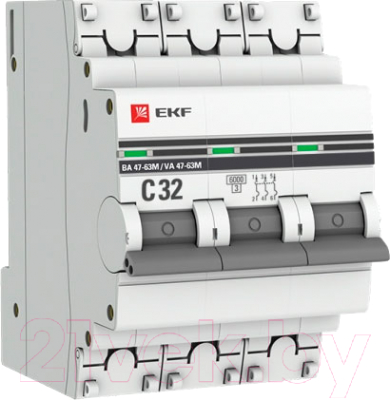 Изображение товара Выключатель автоматический EKF PROxima / mcb47100-2-63C-pro