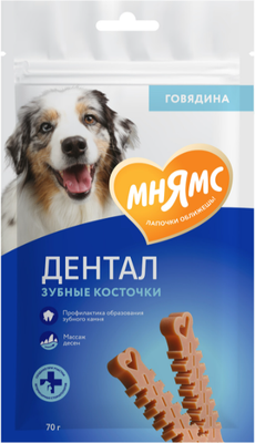 Лакомство для собак Мнямс Dental Зубные косточки / 170425 (70г) -