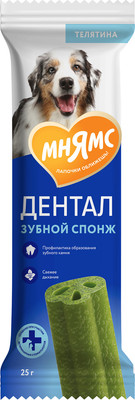 Лакомство для собак Мнямс Dental Зубные спонжи с эвкалиптом / 170616 (25г) - 
