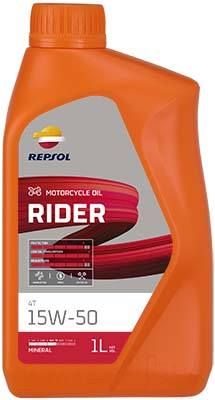 Моторное масло Repsol Moto Rider 4T 15W50 / 6074/R (1л)