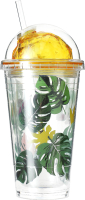 

Стакан с трубочкой Miniso, Tropical Forest Series 9511
