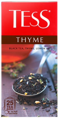 Чай пакетированный Tess Thyme черный (25пак)