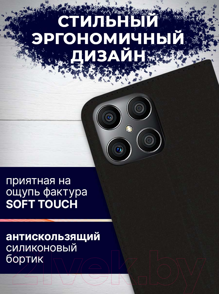 Чехол-книжка Bingo Book для Honor X8 (черный) — фото 6
